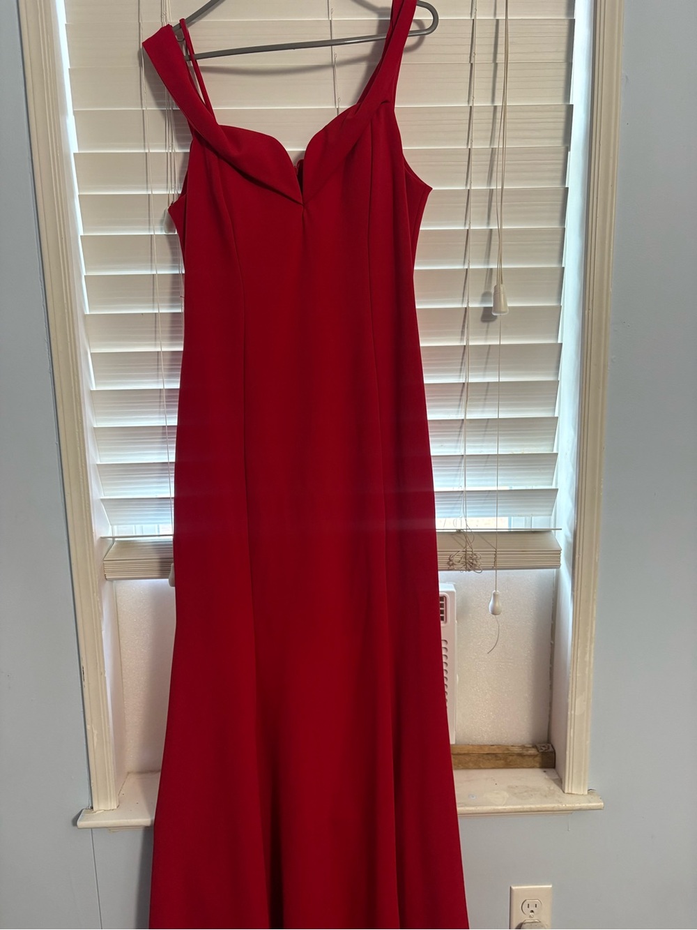 Red Sleeveless Evening Gown